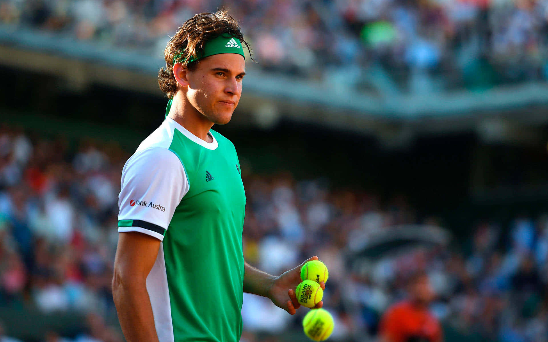 Tennis Player Preparesto Serve Background