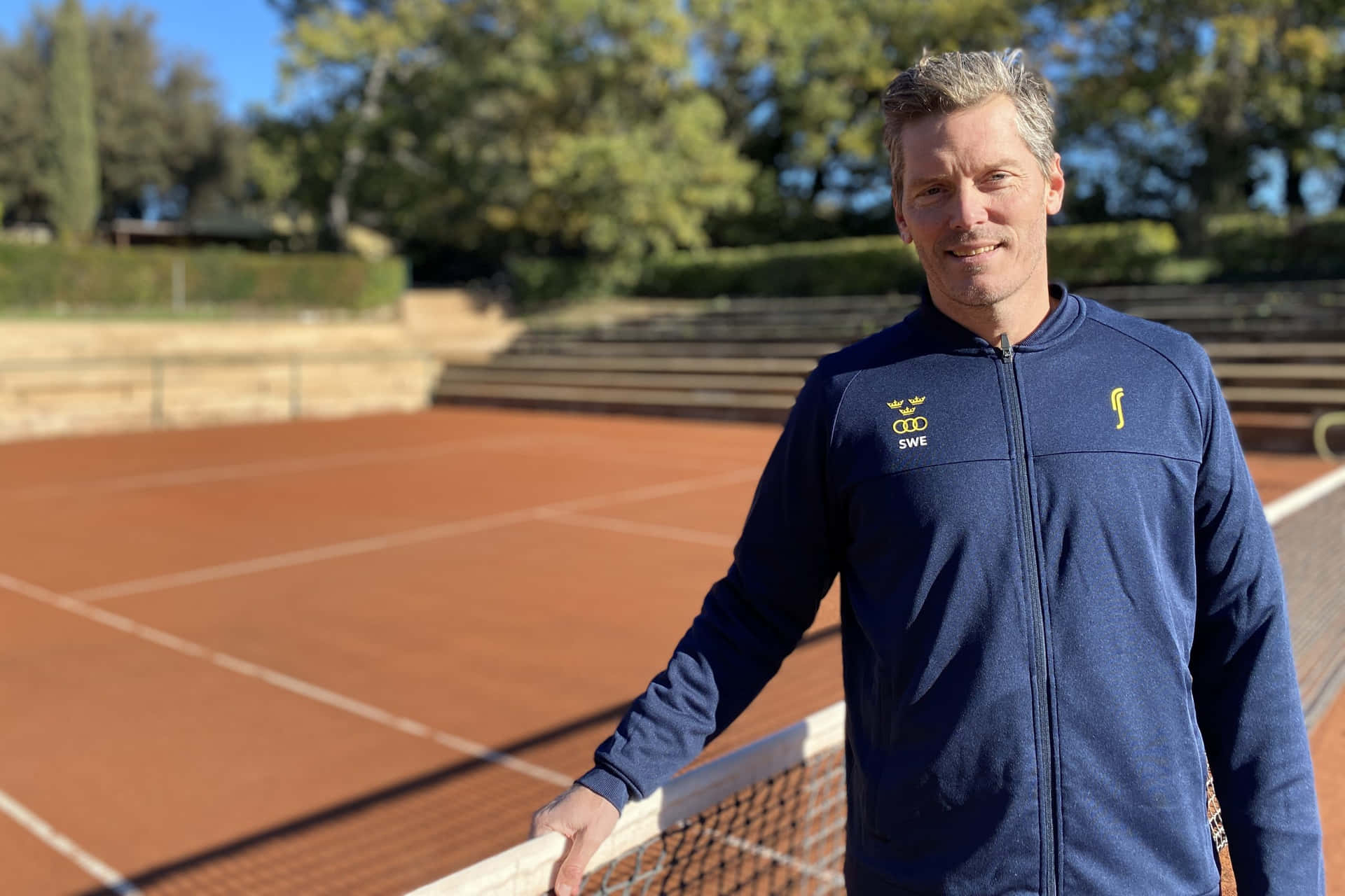 Tennis Player Thomas Enqvist Pictured Outdoors