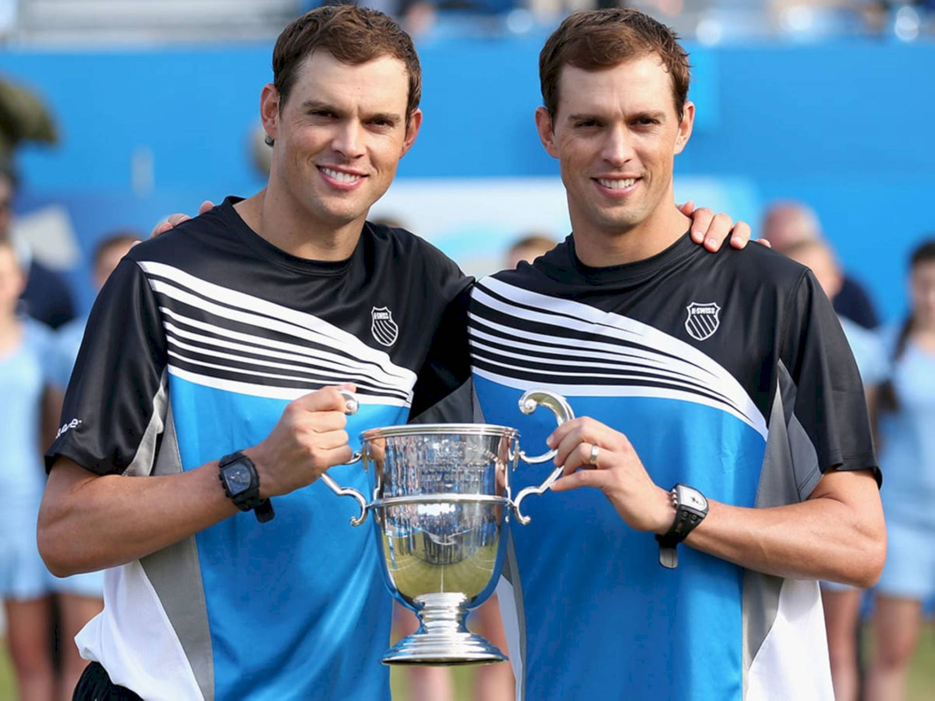 Tennis Players Mike And Bob Bryan Background