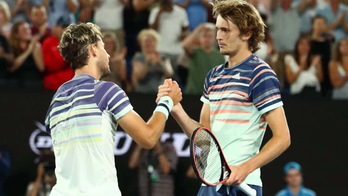Tennis Players Post Match Handshake Background