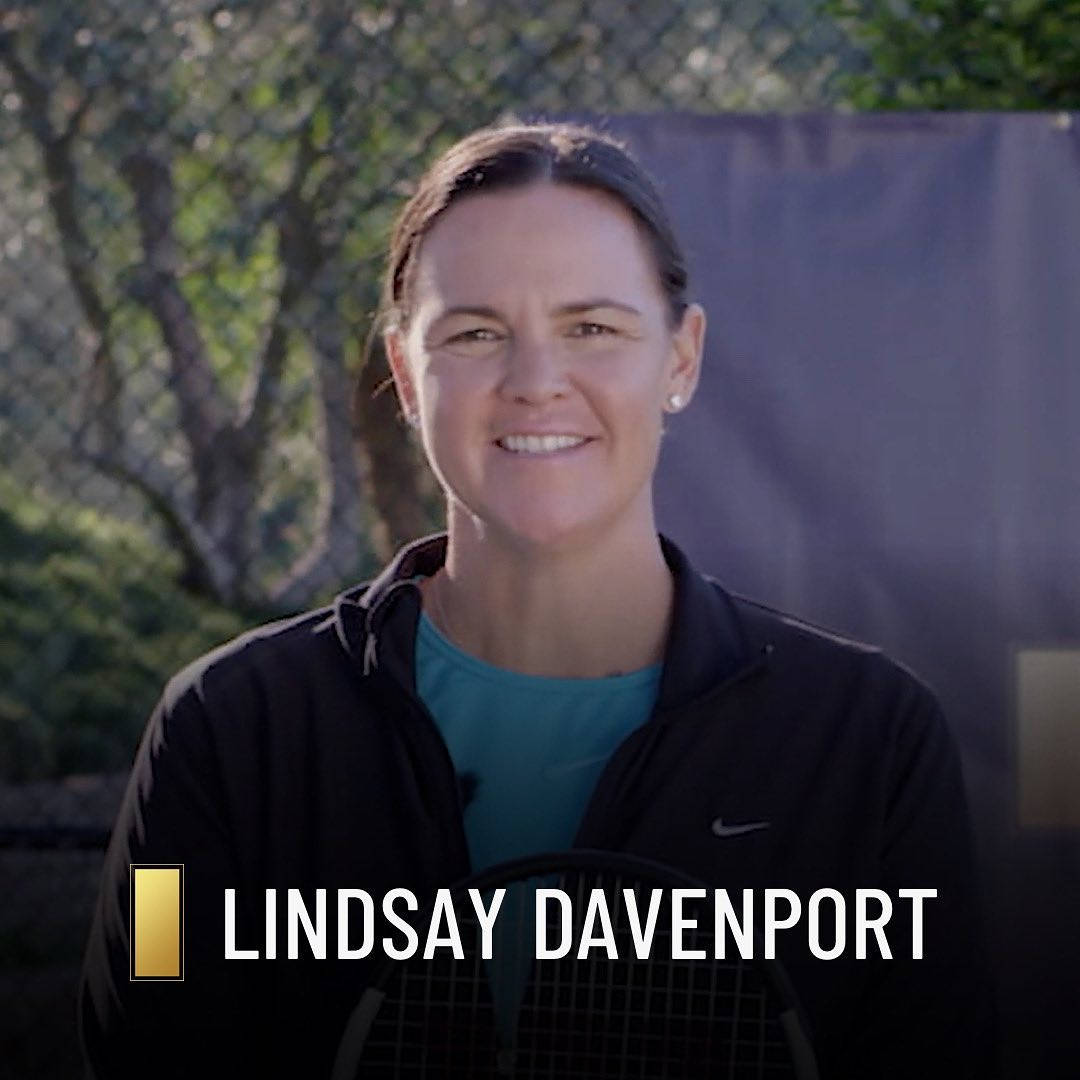 Tennis Pro Lindsay Davenport In Action Background