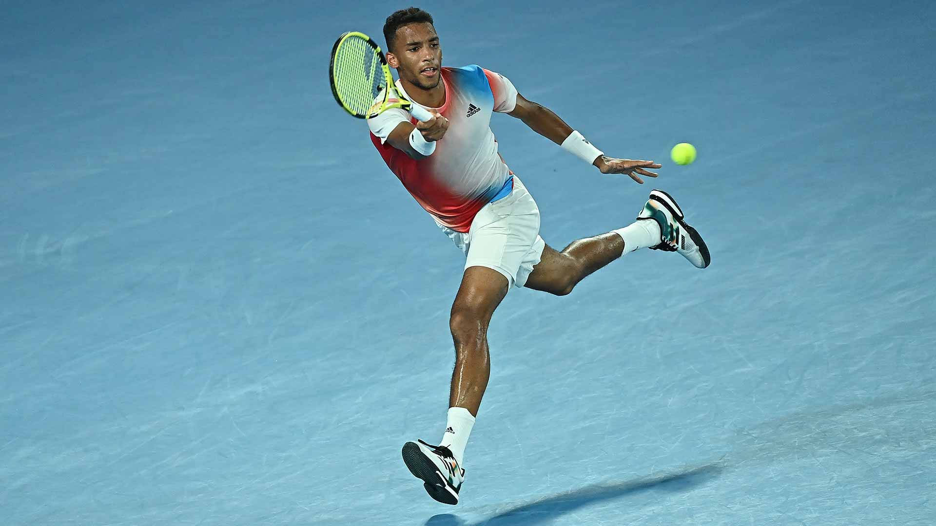 Tennis Prodigy Felix Auger Aliassime In Action