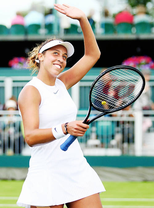 Tennis Prodigy, Madison Keys In Action Background