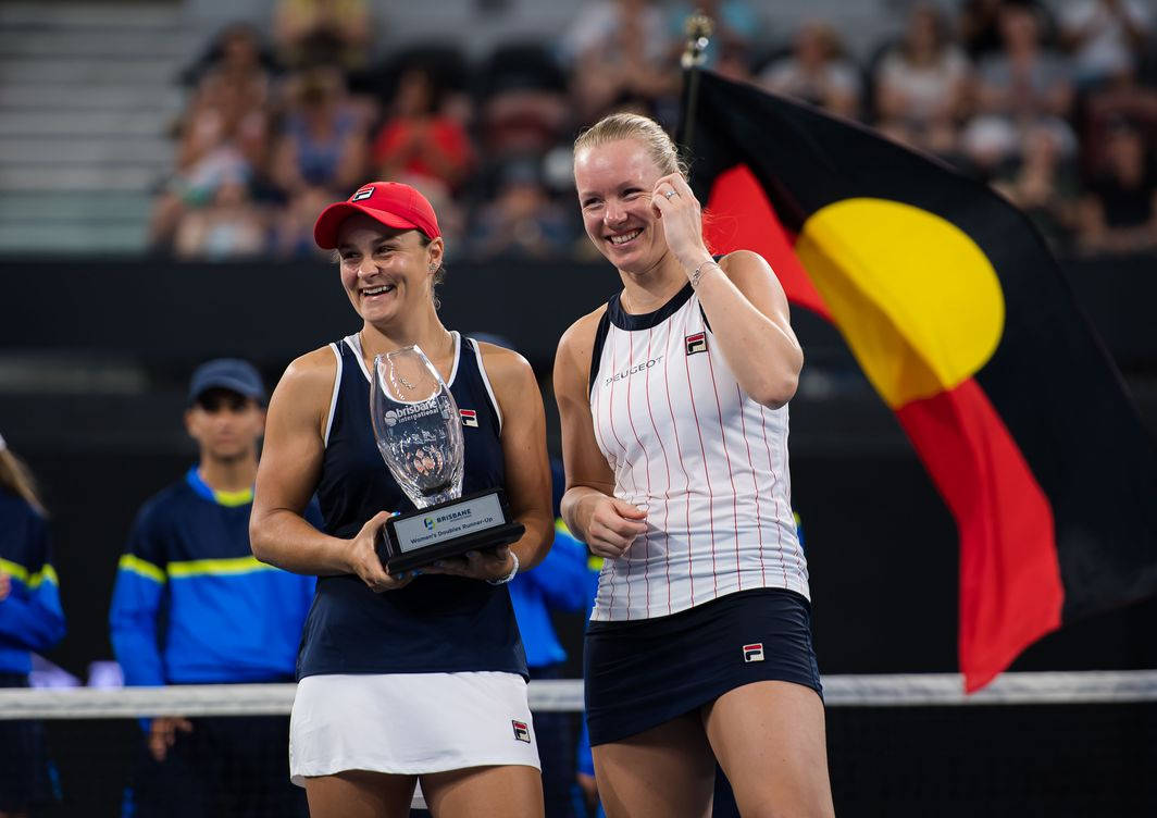 Tennis Stars Kiki Bertens And Ashleigh Barty On Court