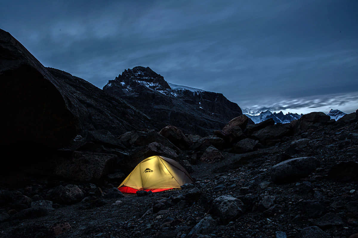 Tent Rocky Mountain Background