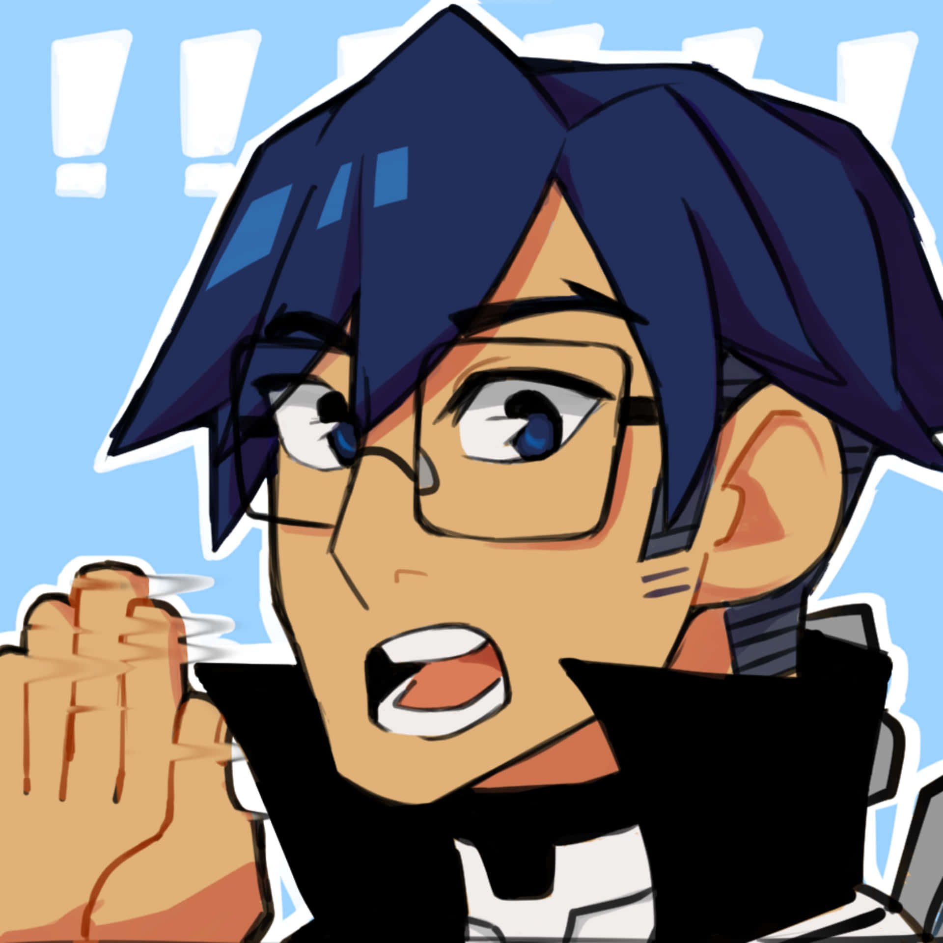 Tenya Iida Shows Determination And Courage Through His Blazing Eyes Background