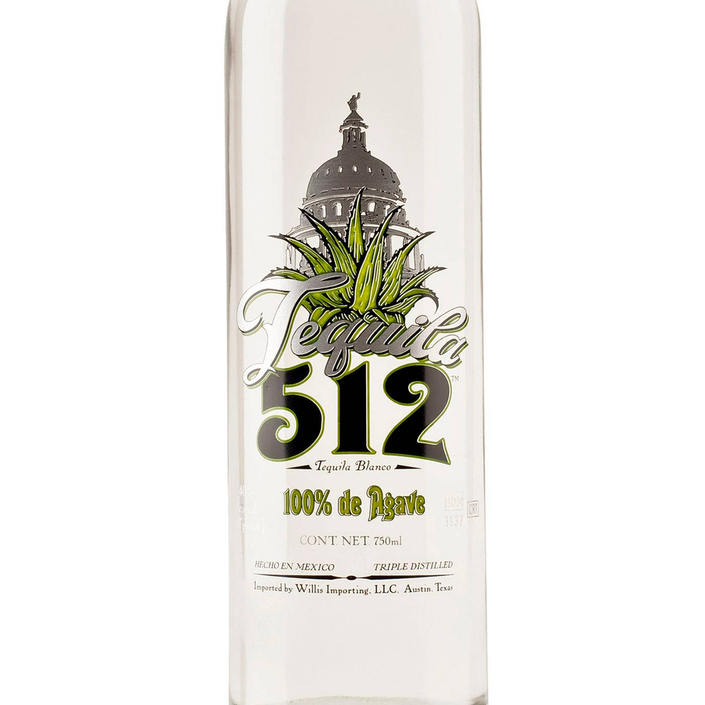 Tequila 512 Clear White Label