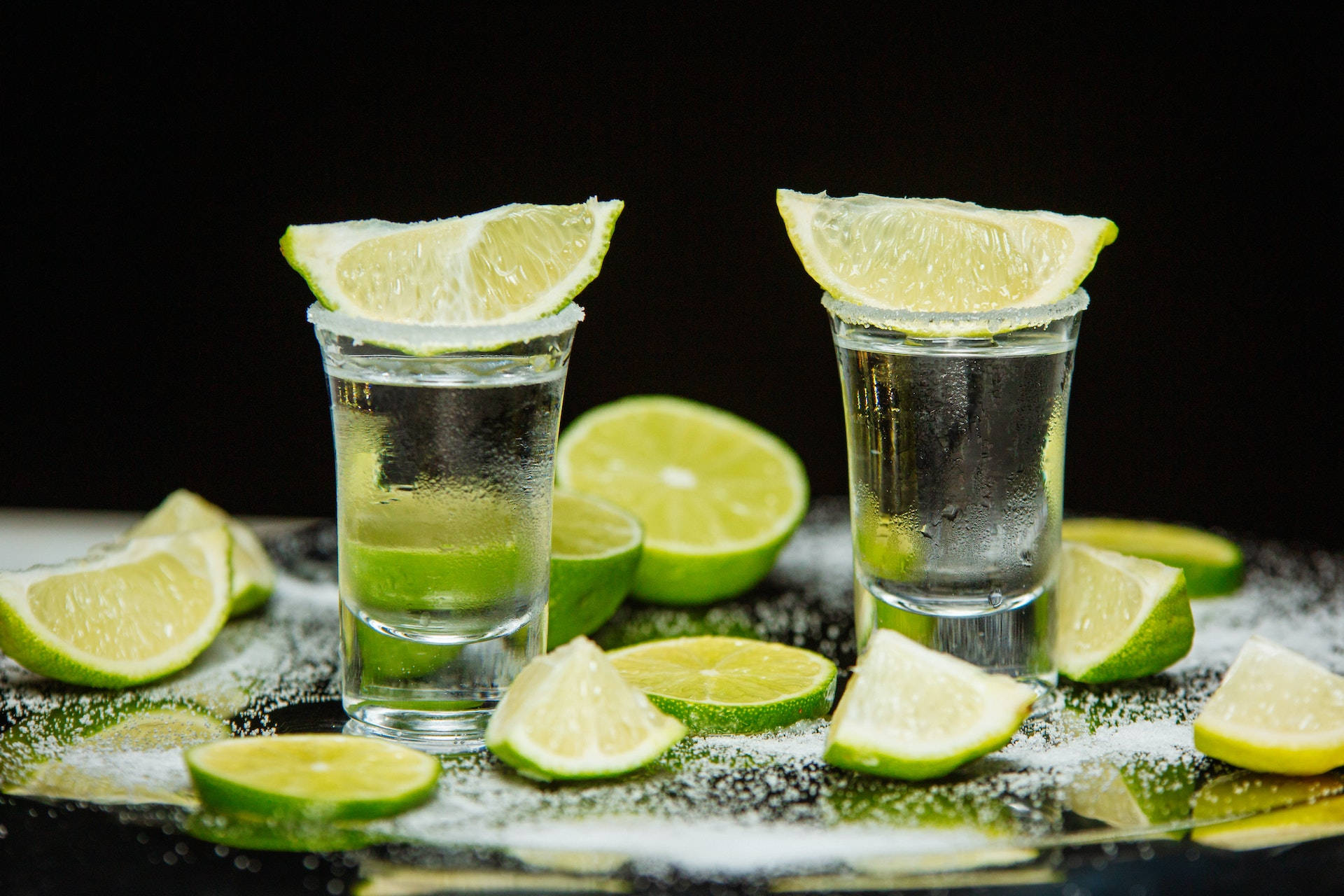 Tequila, Limes, And Salt Background