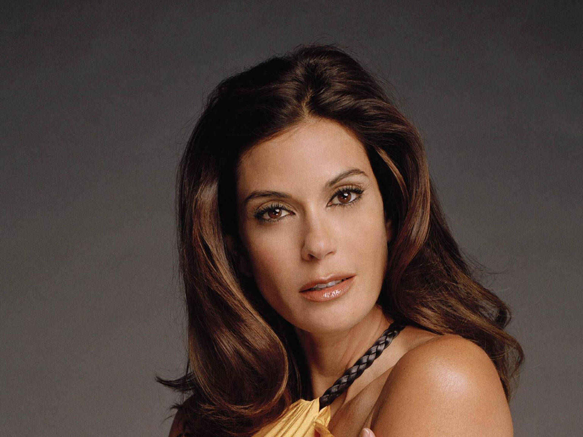 Teri Hatcher American Actress Portrait Background