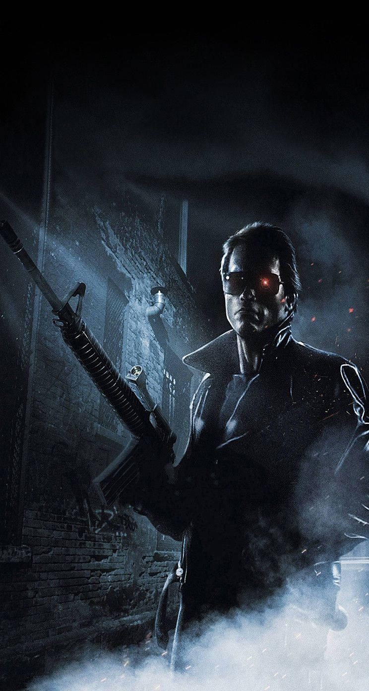 Terminator Digital Portrait Background