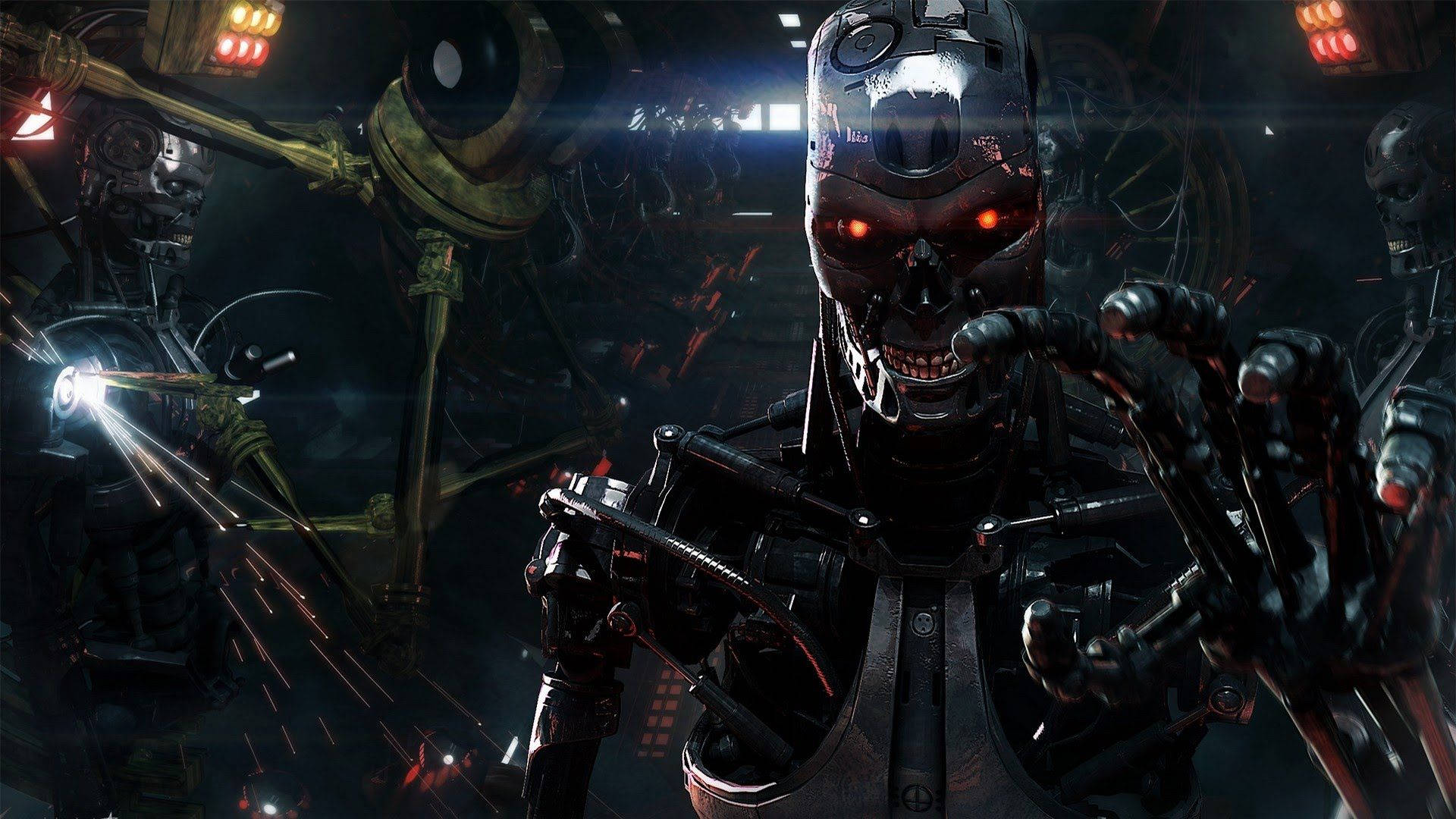 Terminator Horrific Robot Background