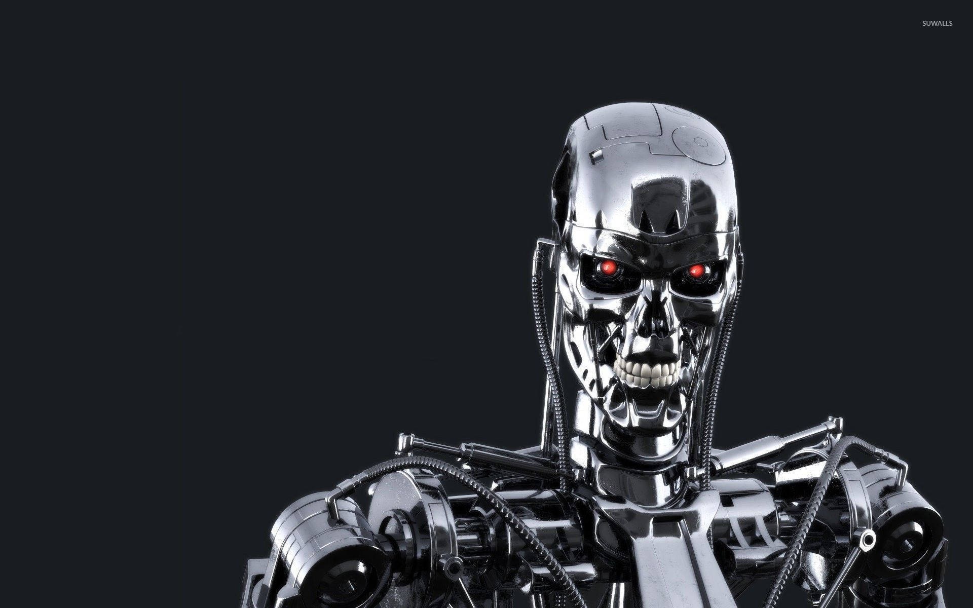 Terminator Silver Robot Background