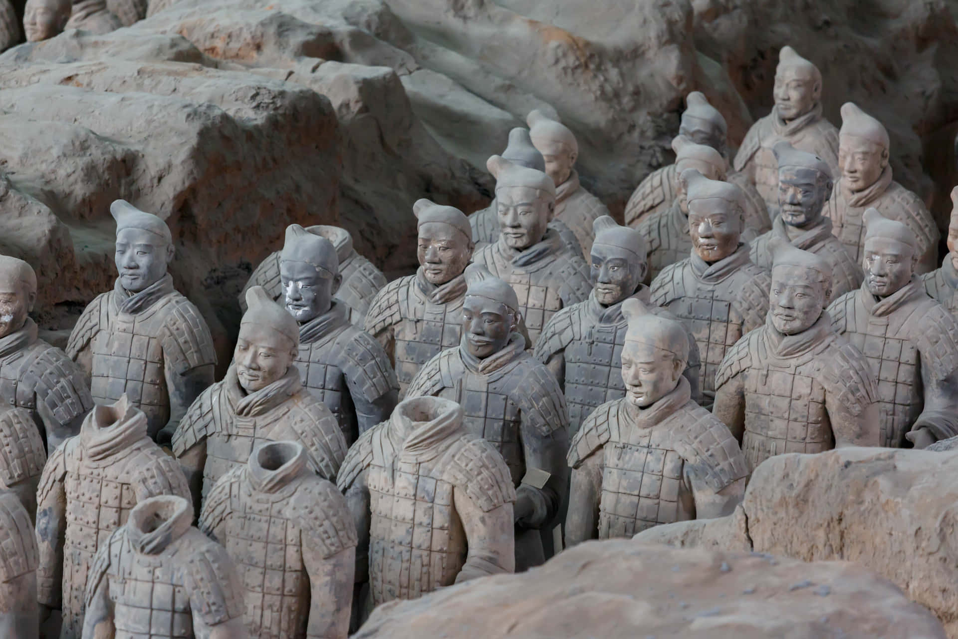 Terracotta Warriors Funeral Art China Background