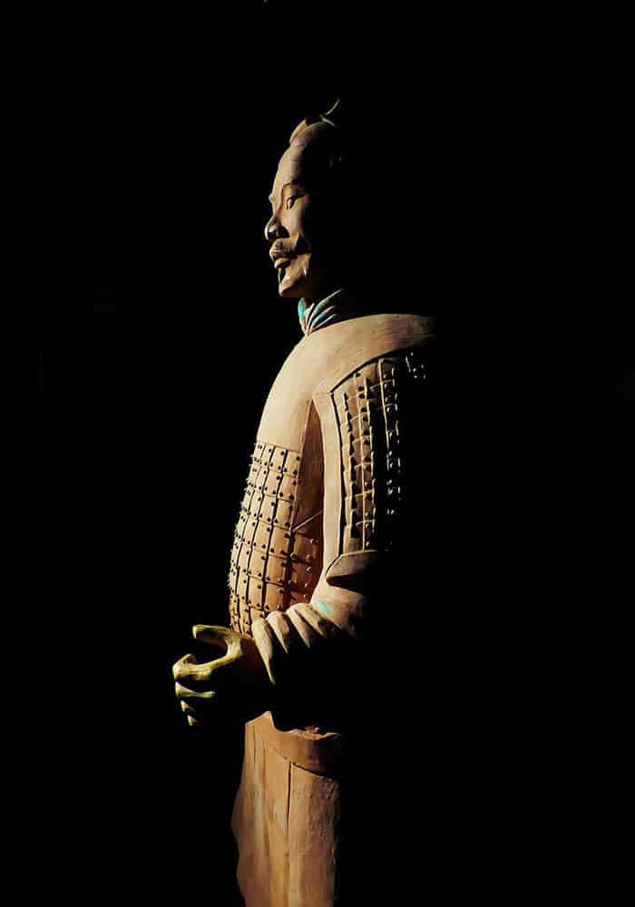 Terracotta Warriors Sculpture Chinese Portrait Background
