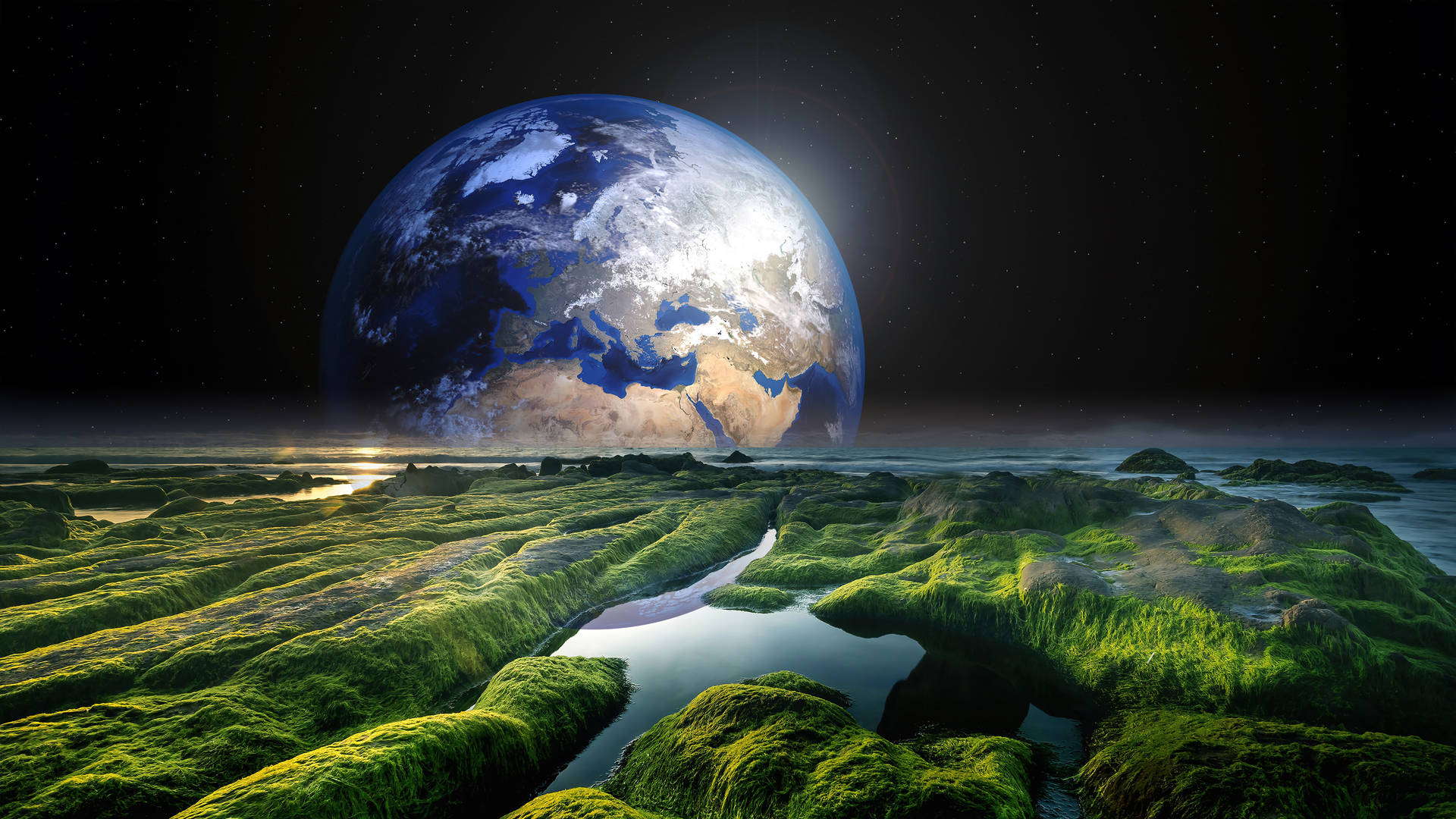 Terraformed Moon Live 4k Uhd Background