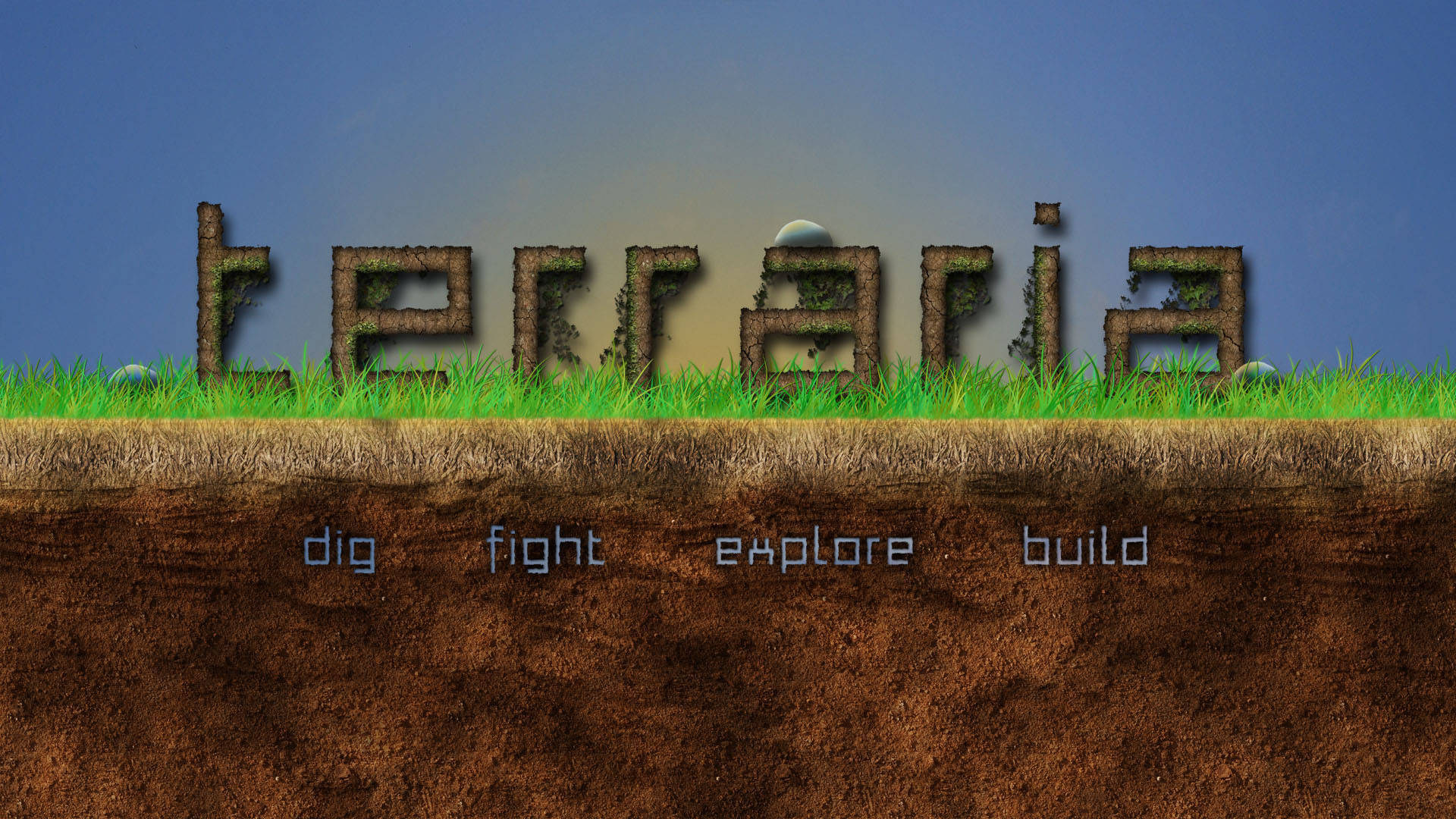 Terraria Dig Fight Explore Build Background