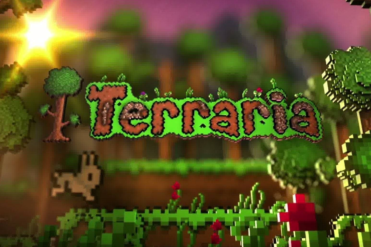Terraria Forest Grass Logo Background