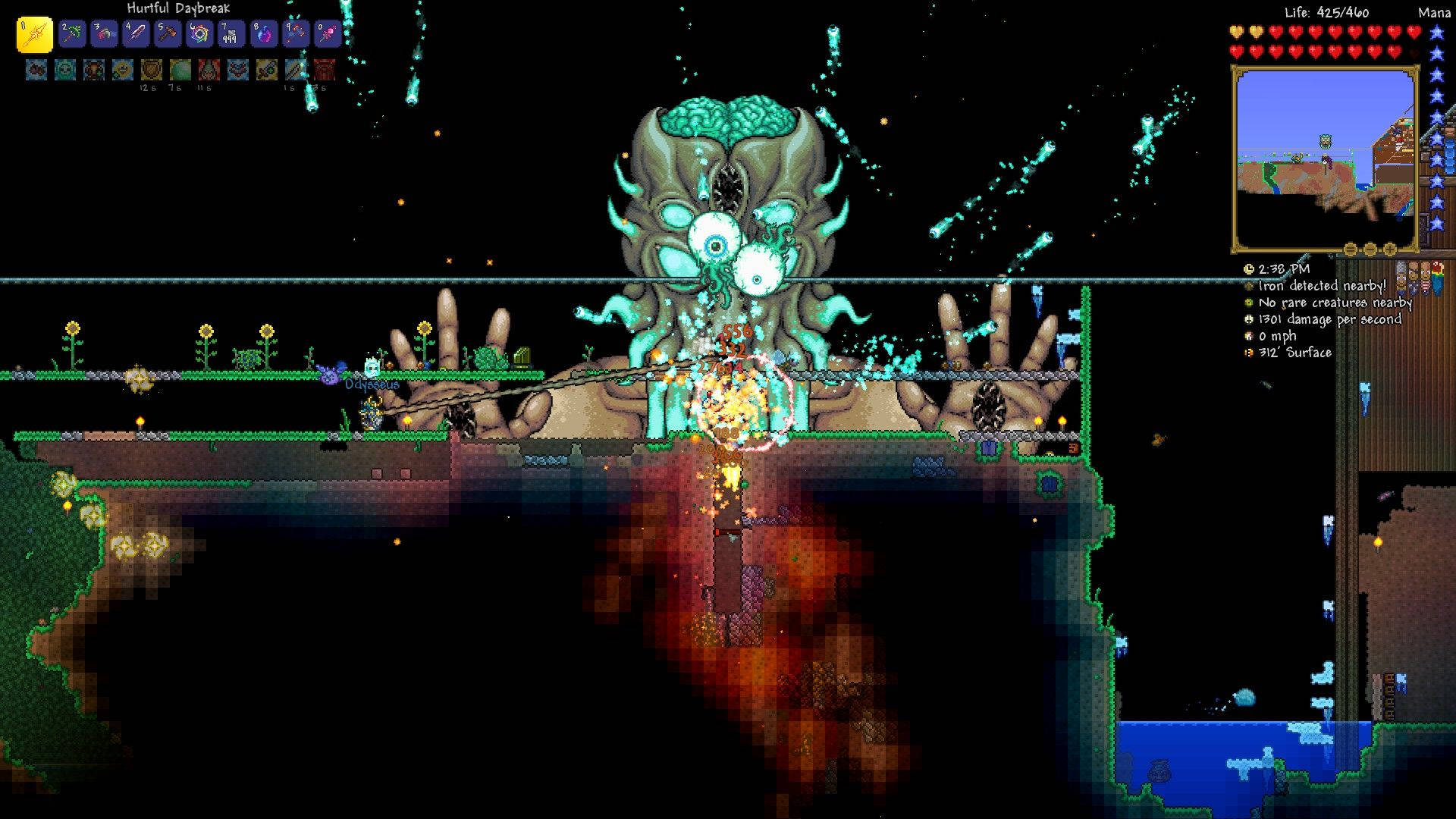 Terraria Moon Lord Actual Battle Background