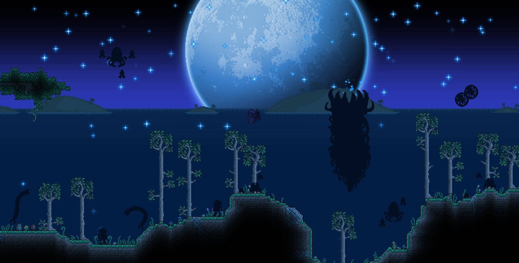 Terraria Moon Lord Underwater Background