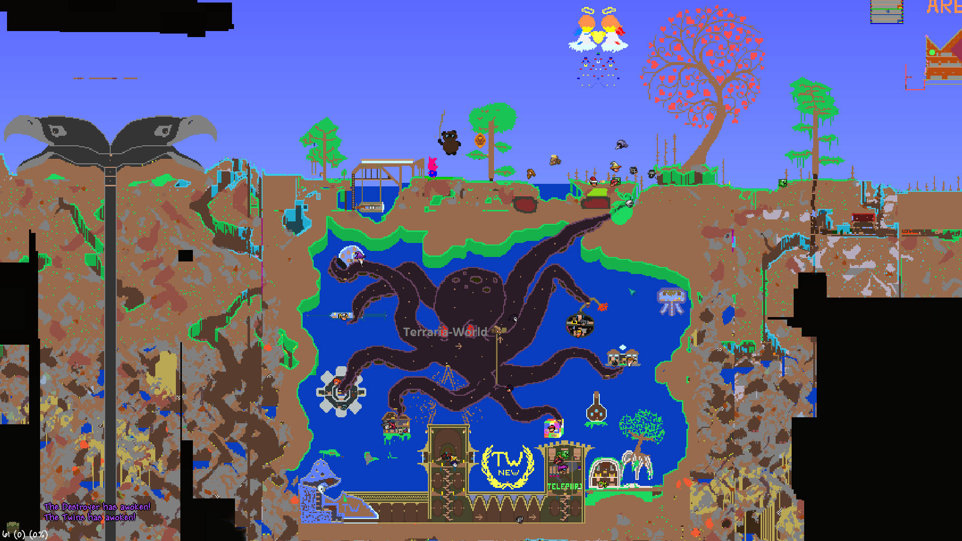Terraria Underground Octopus Background