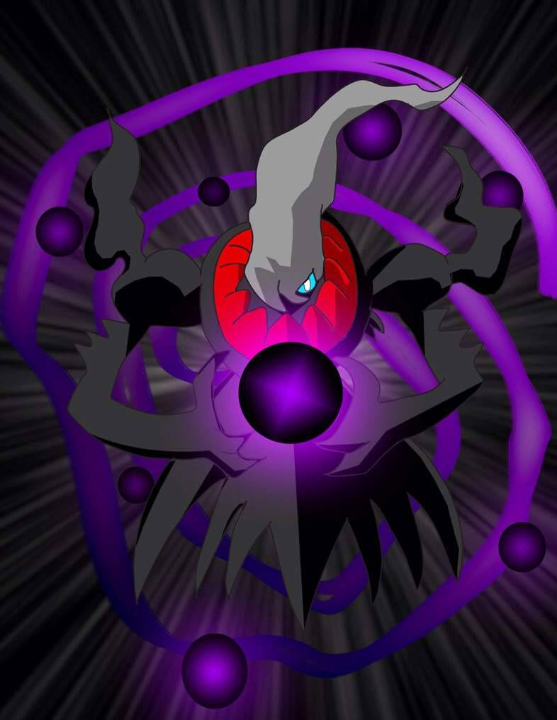 Terrifying Darkrai In Purple Background