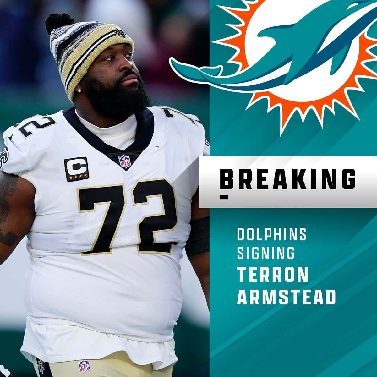 Terron Armstead Traded To The Miami Dolphins. Background