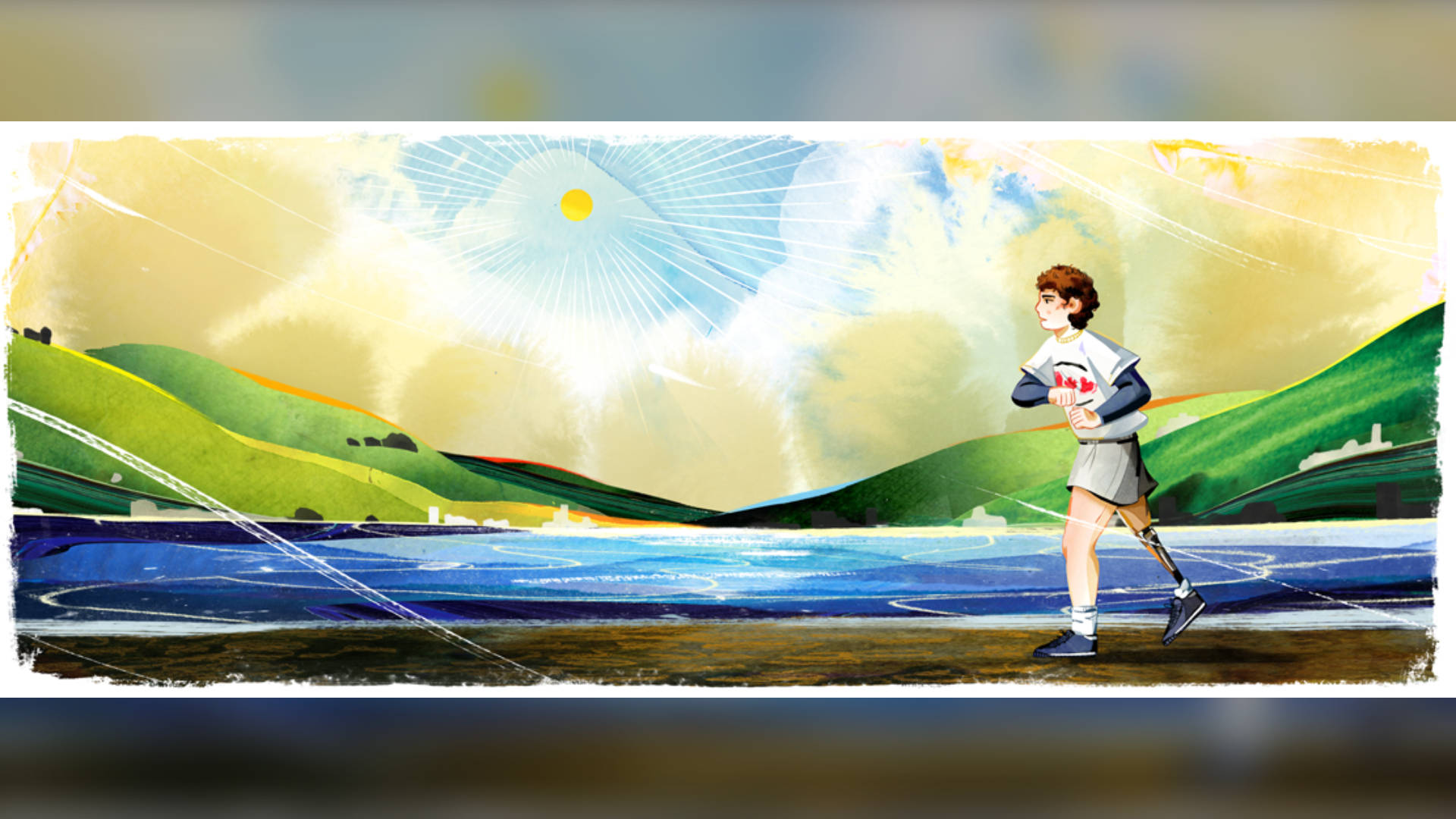 Terry Fox Digital Drawing Background