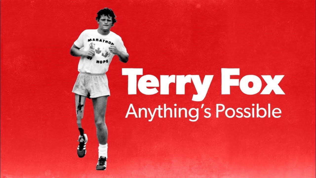 Terry Fox In Red Background