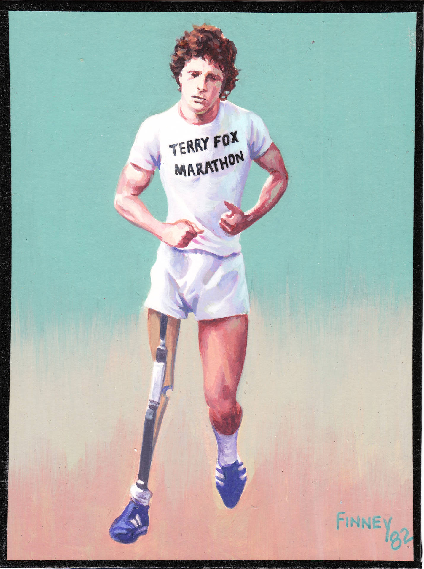 Terry Fox Pastel Painting Background