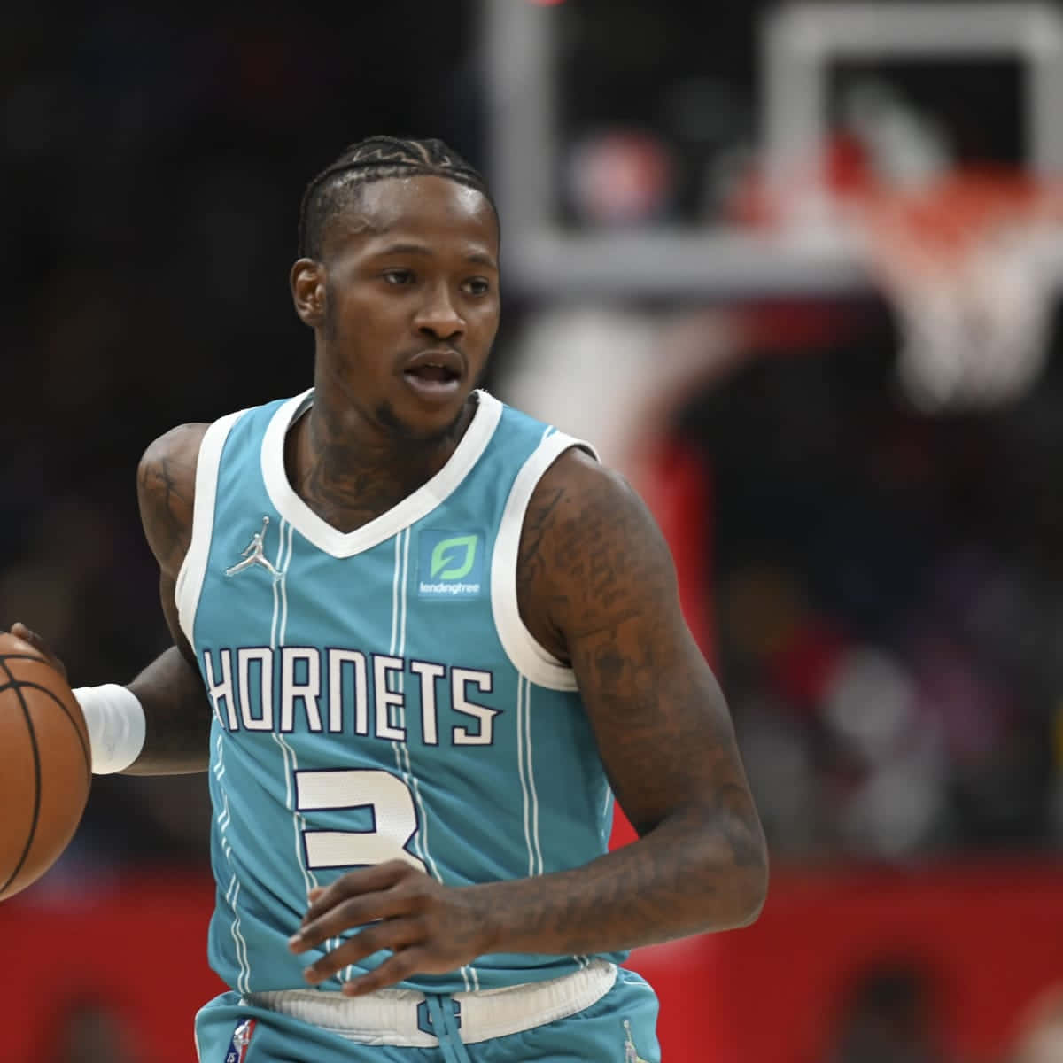 Terry Rozier Hornets Basketball Background