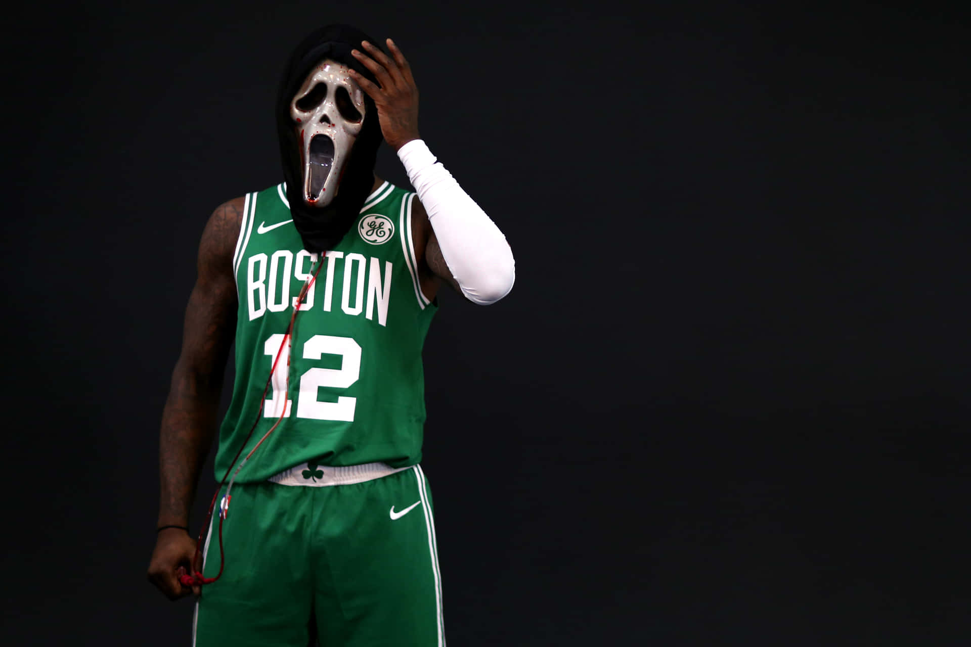 Terry Rozier In Scary Terry Mask Background