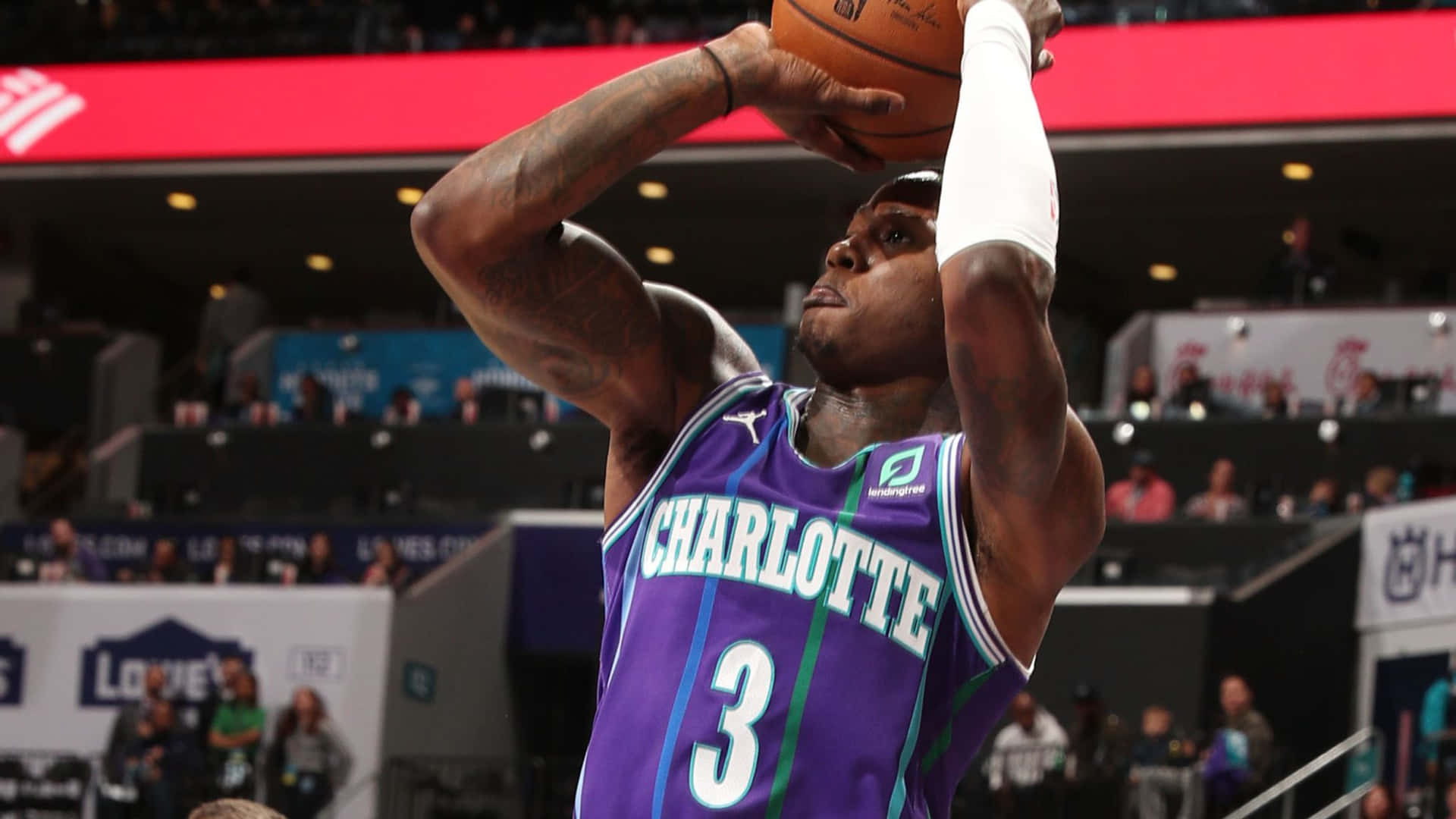 Terry Rozier Jump Shot Charlotte Hornets Background