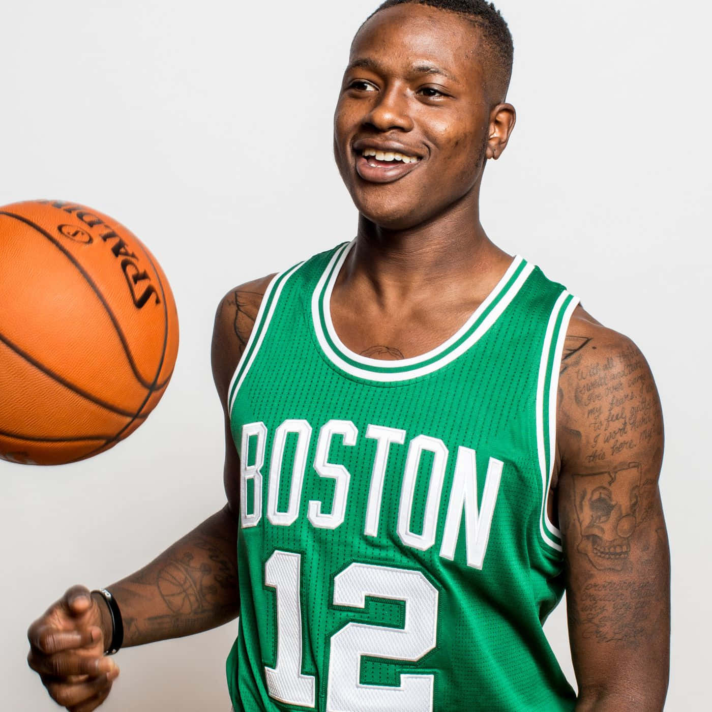 Terry Rozier Photoshoot Boston Celtics Background