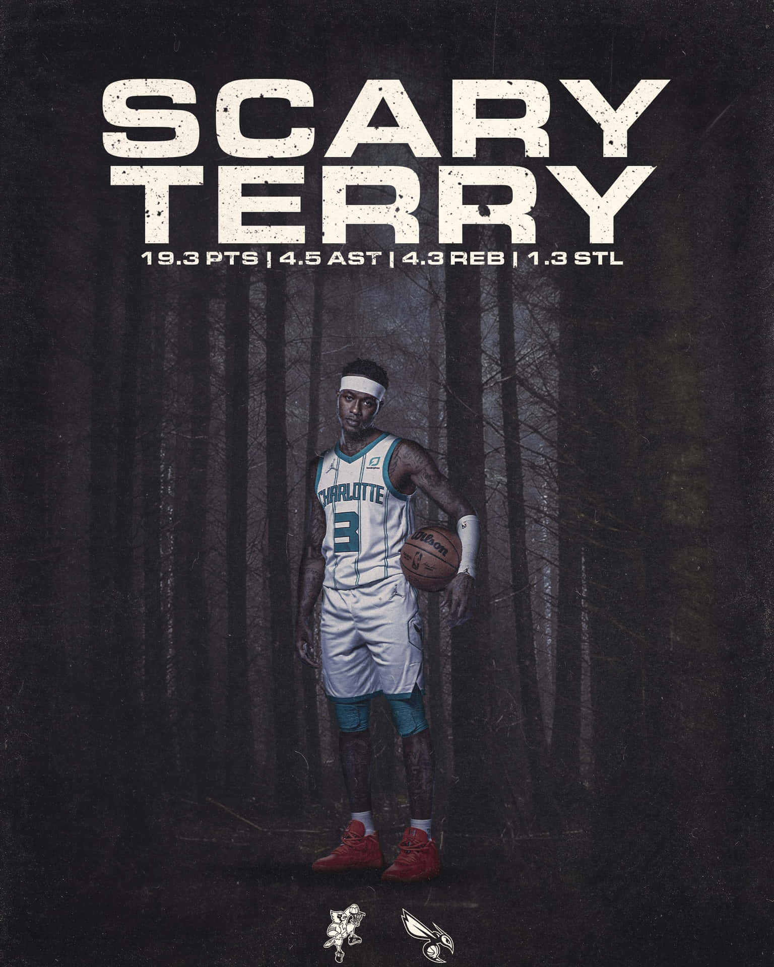 Terry Rozier Scary Terry Poster Background