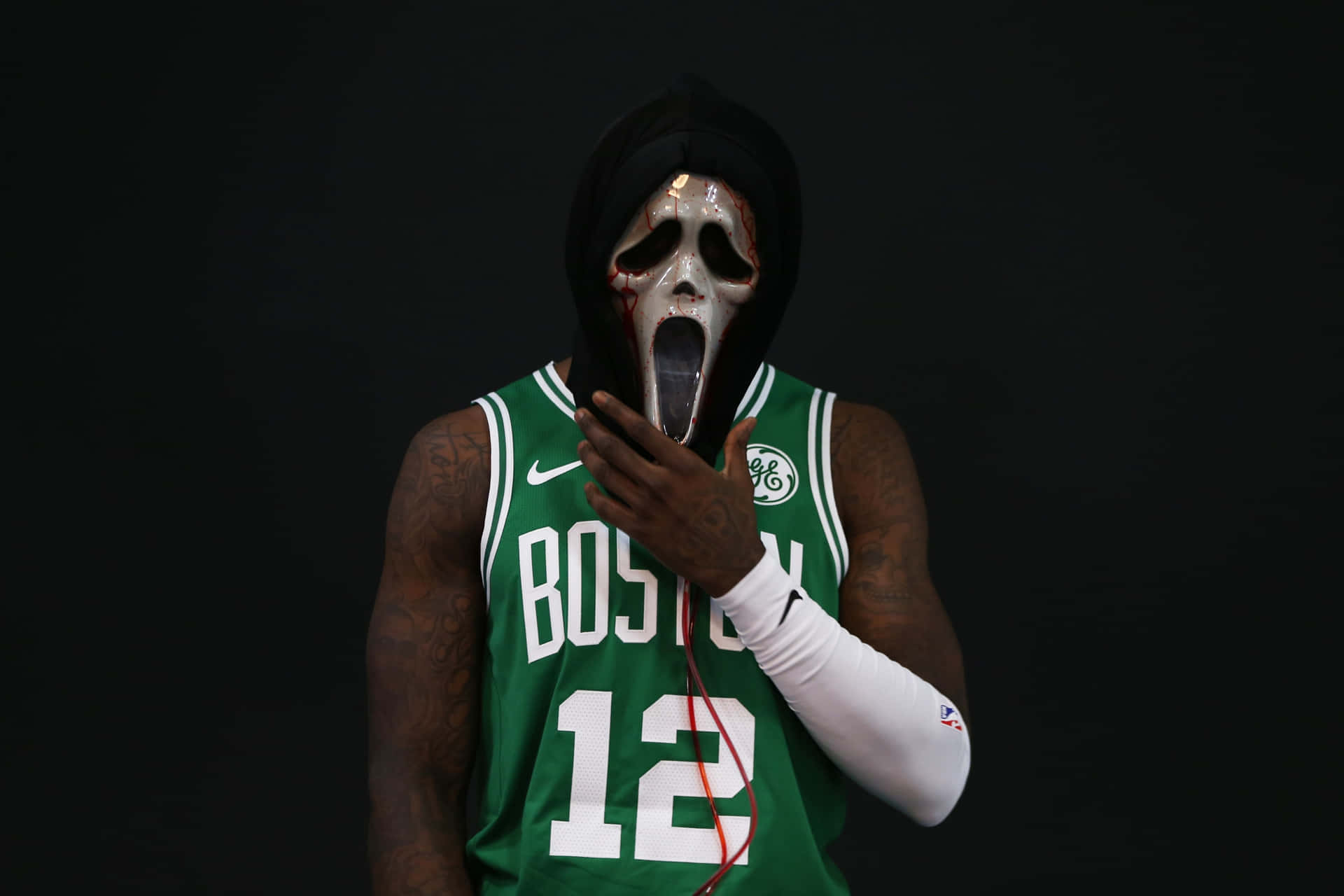 Terry Rozier Scream Mask Scary Terry Background