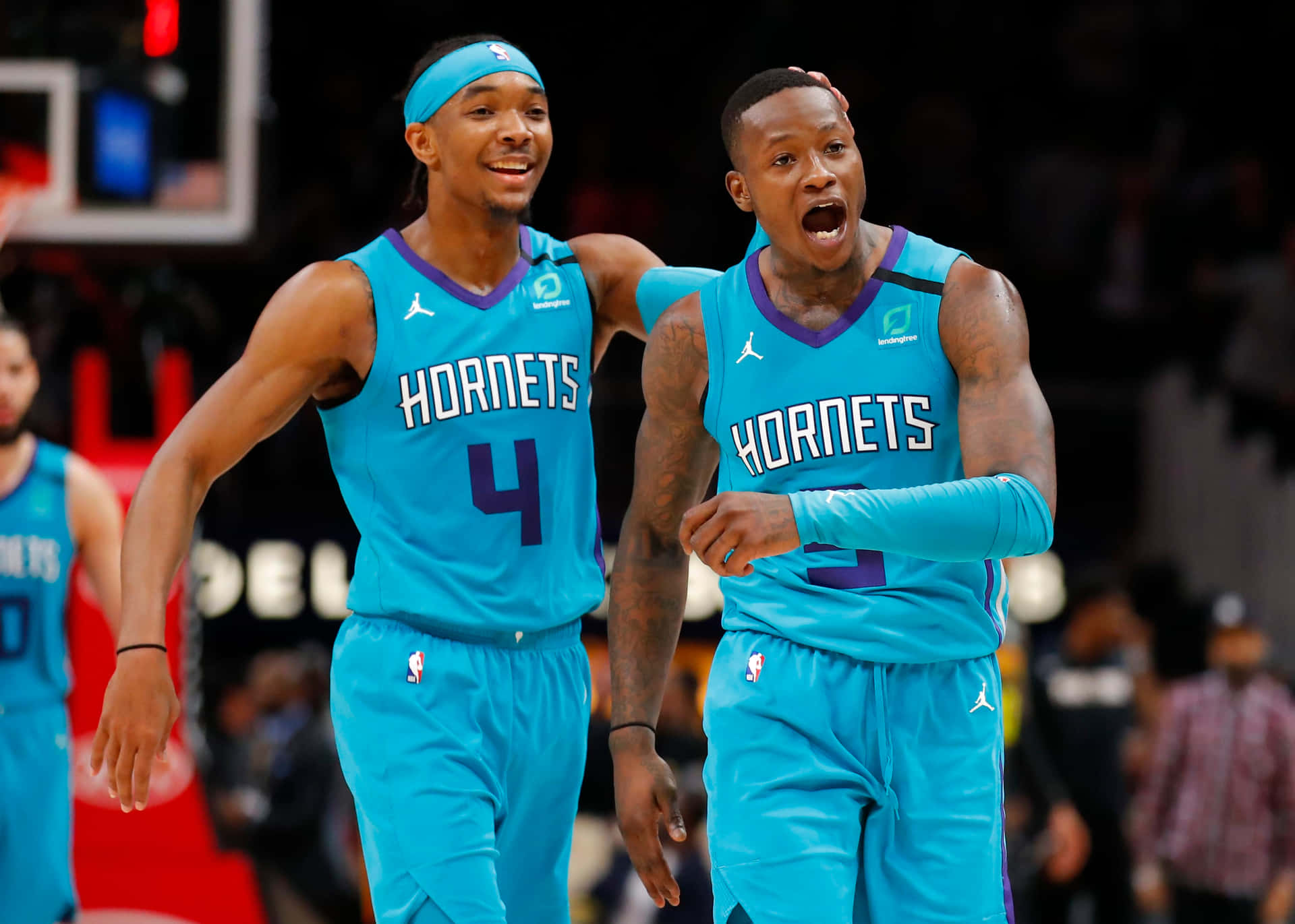 Terry Rozier With Devonte' Graham Background