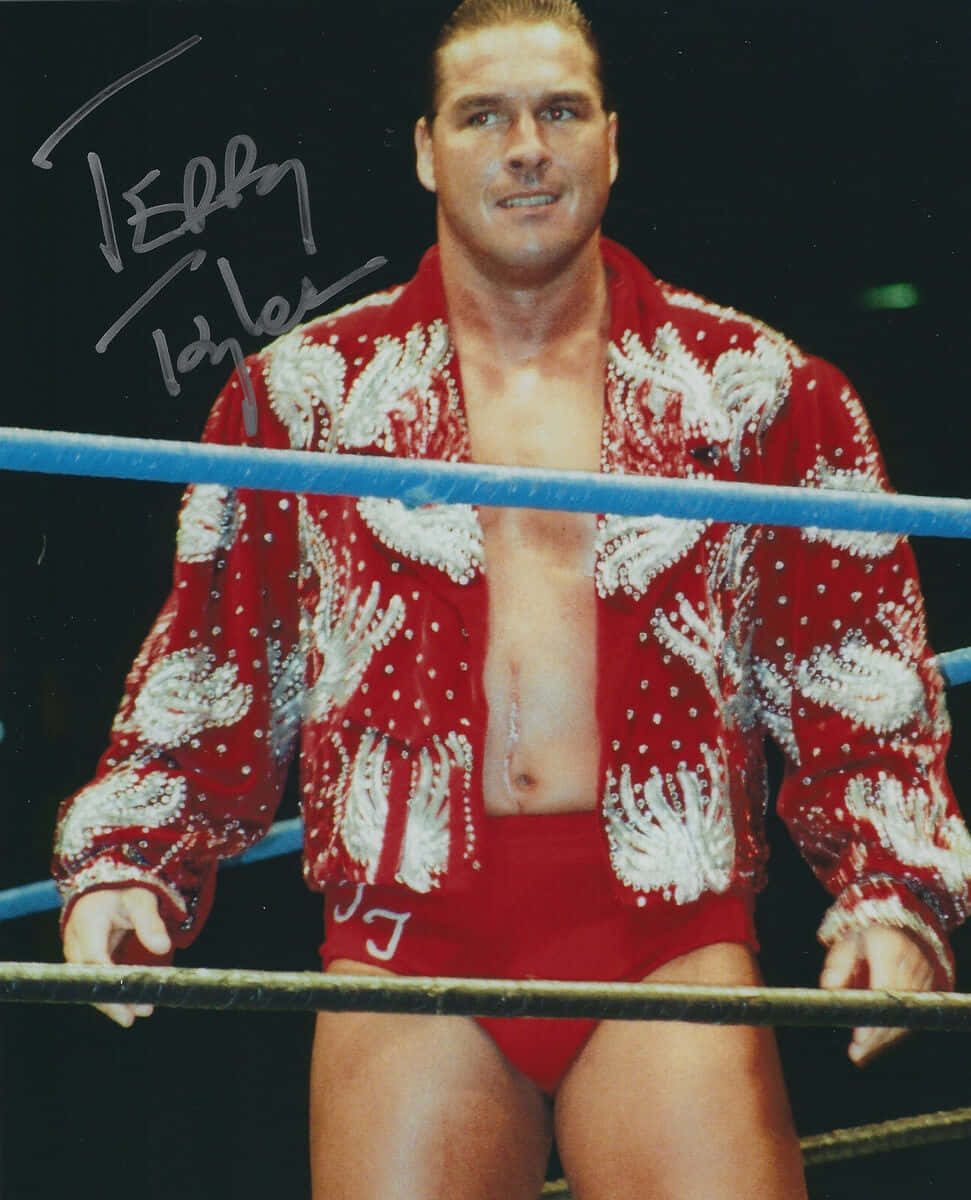 Terry Taylor Wrestlerin Red Robe Background