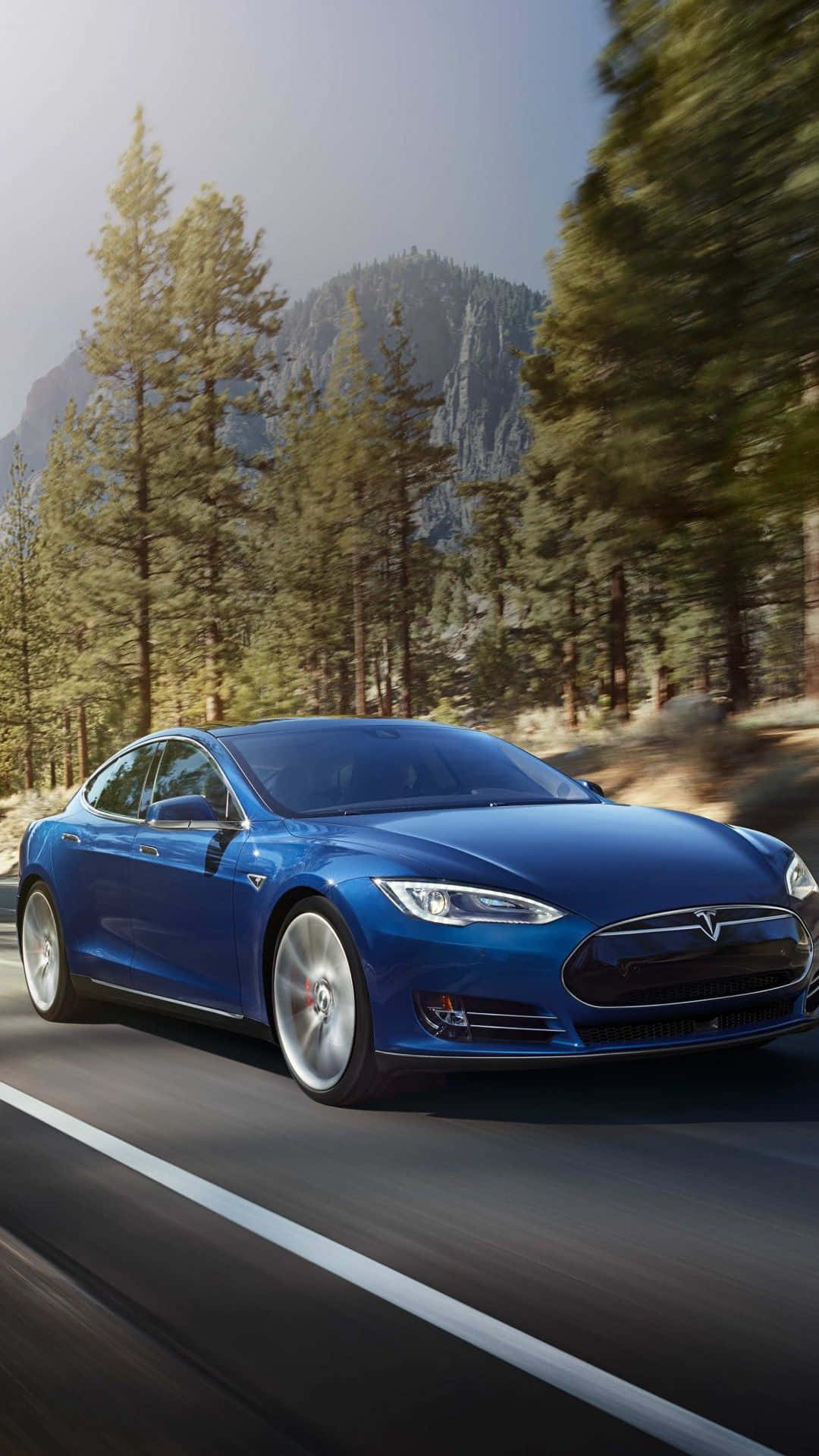 Tesla Blue Model S Iphone Background