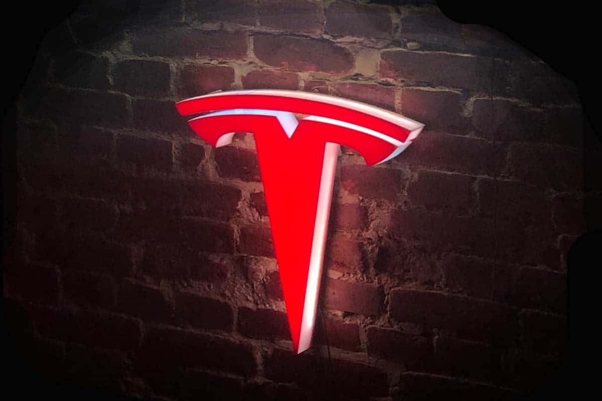 Tesla Logo In 4k Resolution Background