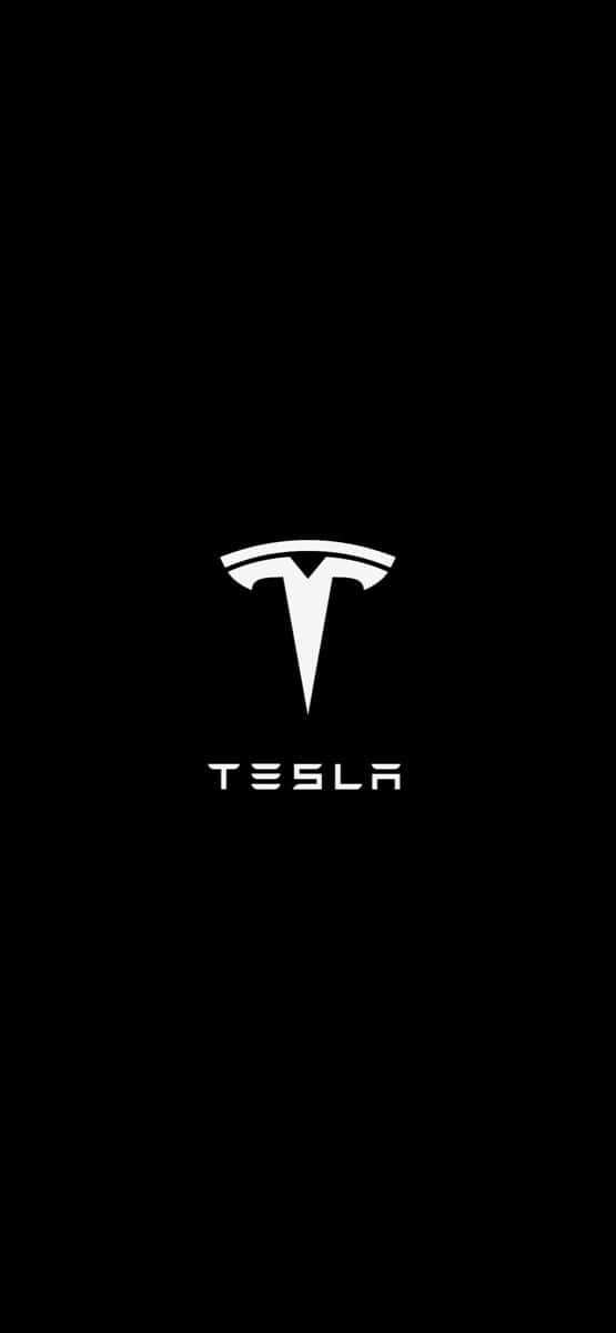 Tesla Logo On A Black Background Background