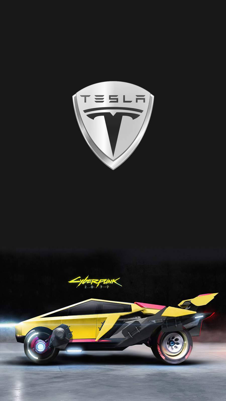 Tesla X Cyberpunk Iphone X Background