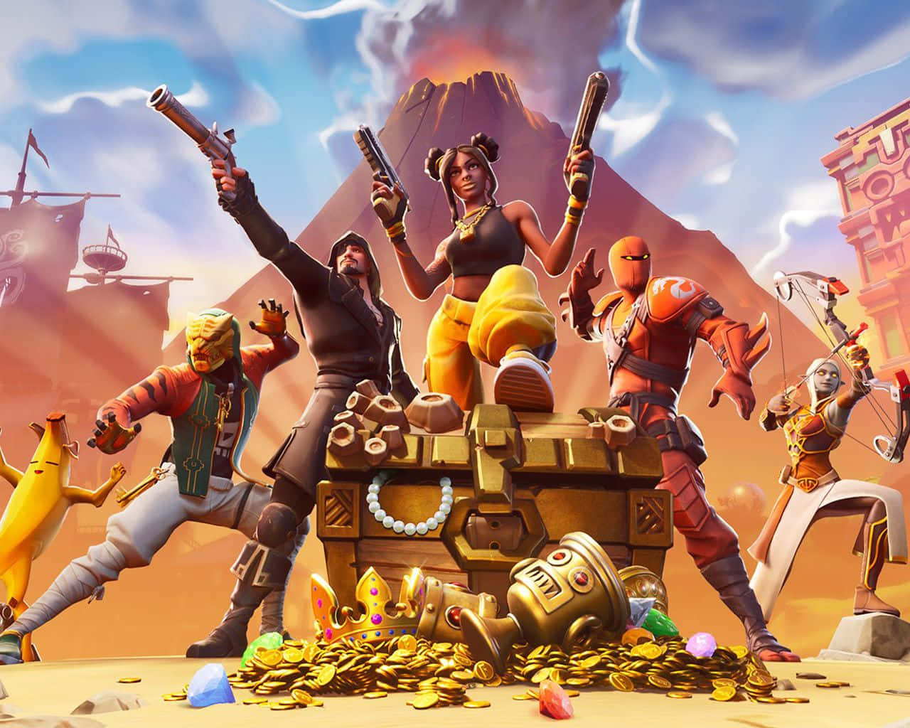 Test Your Skills With A Thrilling Gaming Experience On Fortnite For Xbox. Background