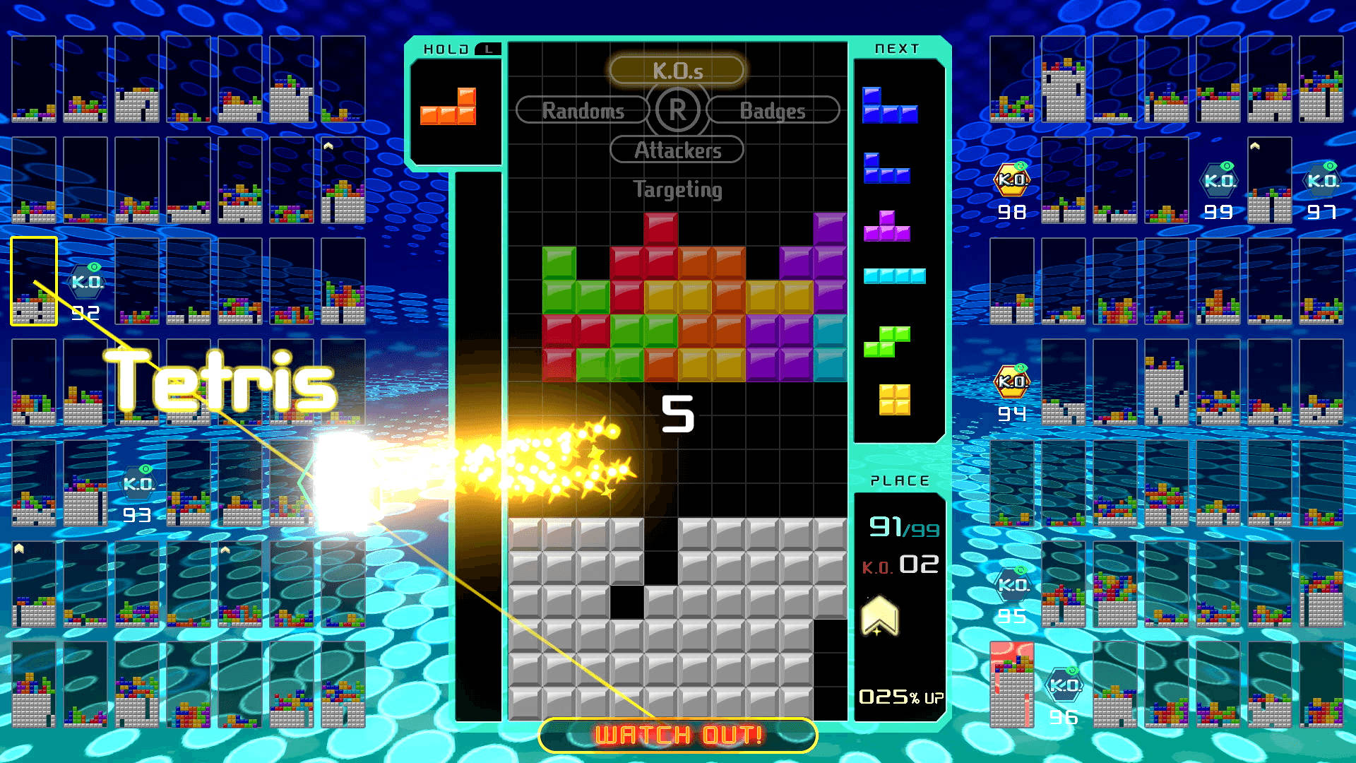 Tetris 99 Game Screen