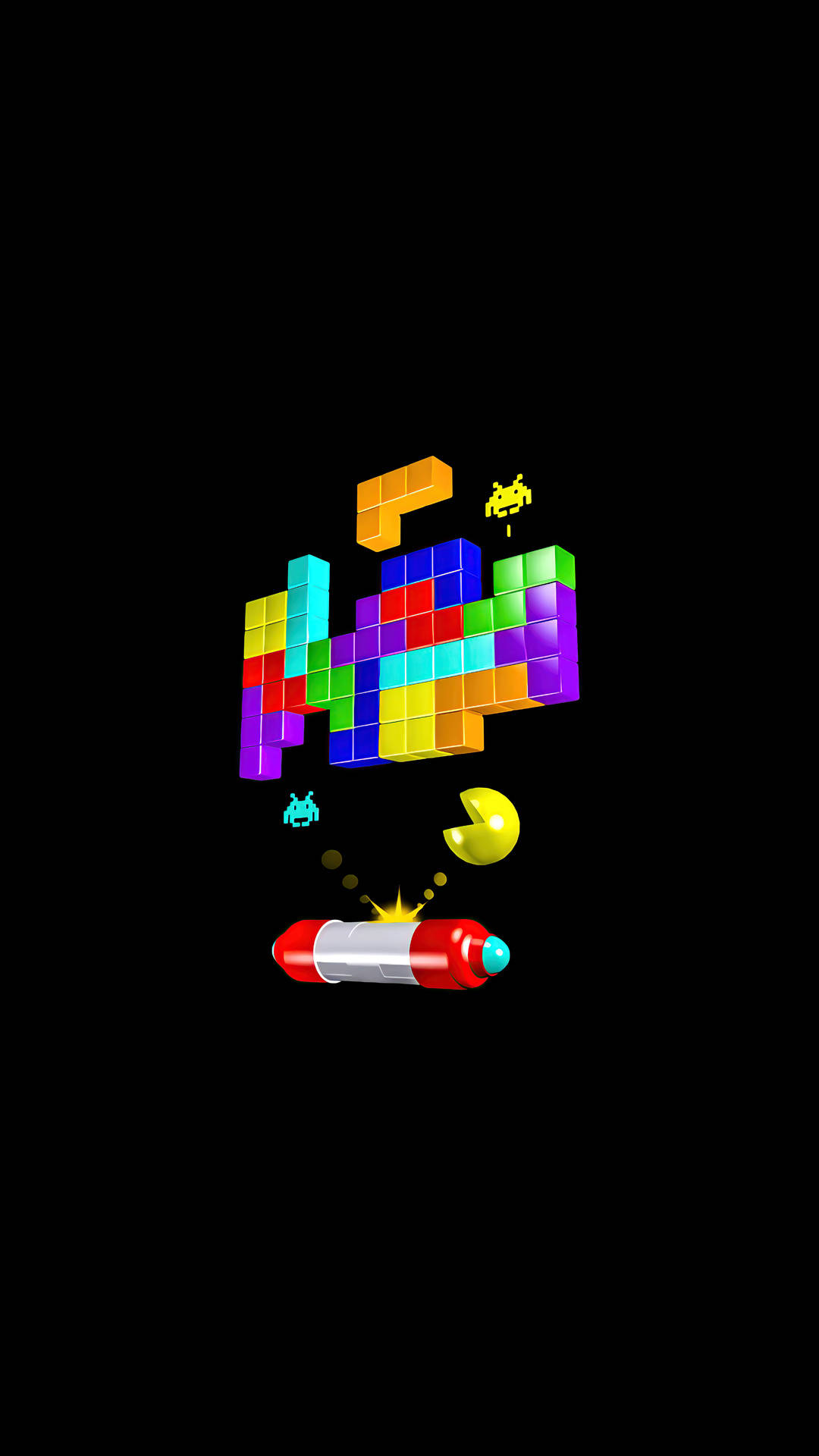 Tetris Minimal Dark Iphone Background