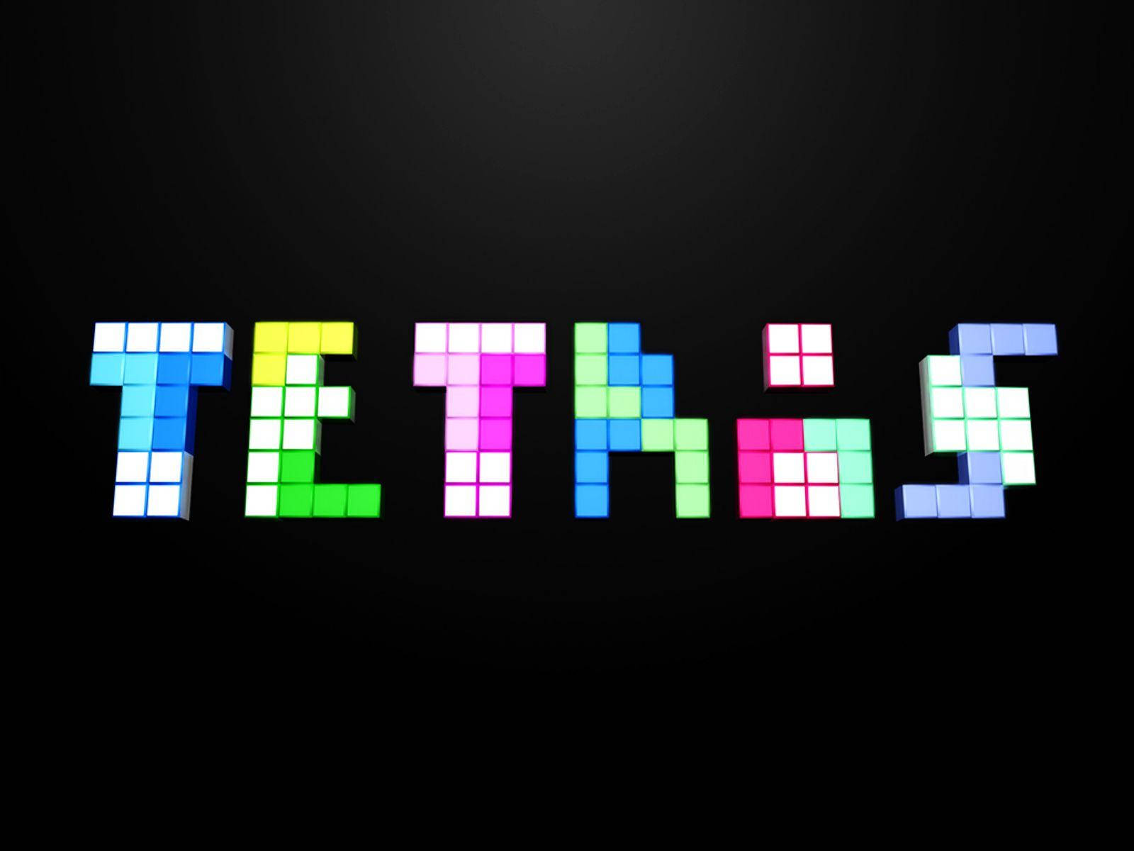 Tetris Title Made Of Tetris Tiles