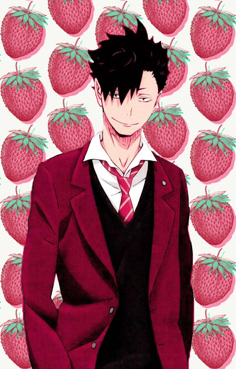 Tetsuro Kuroo Strawberries Background