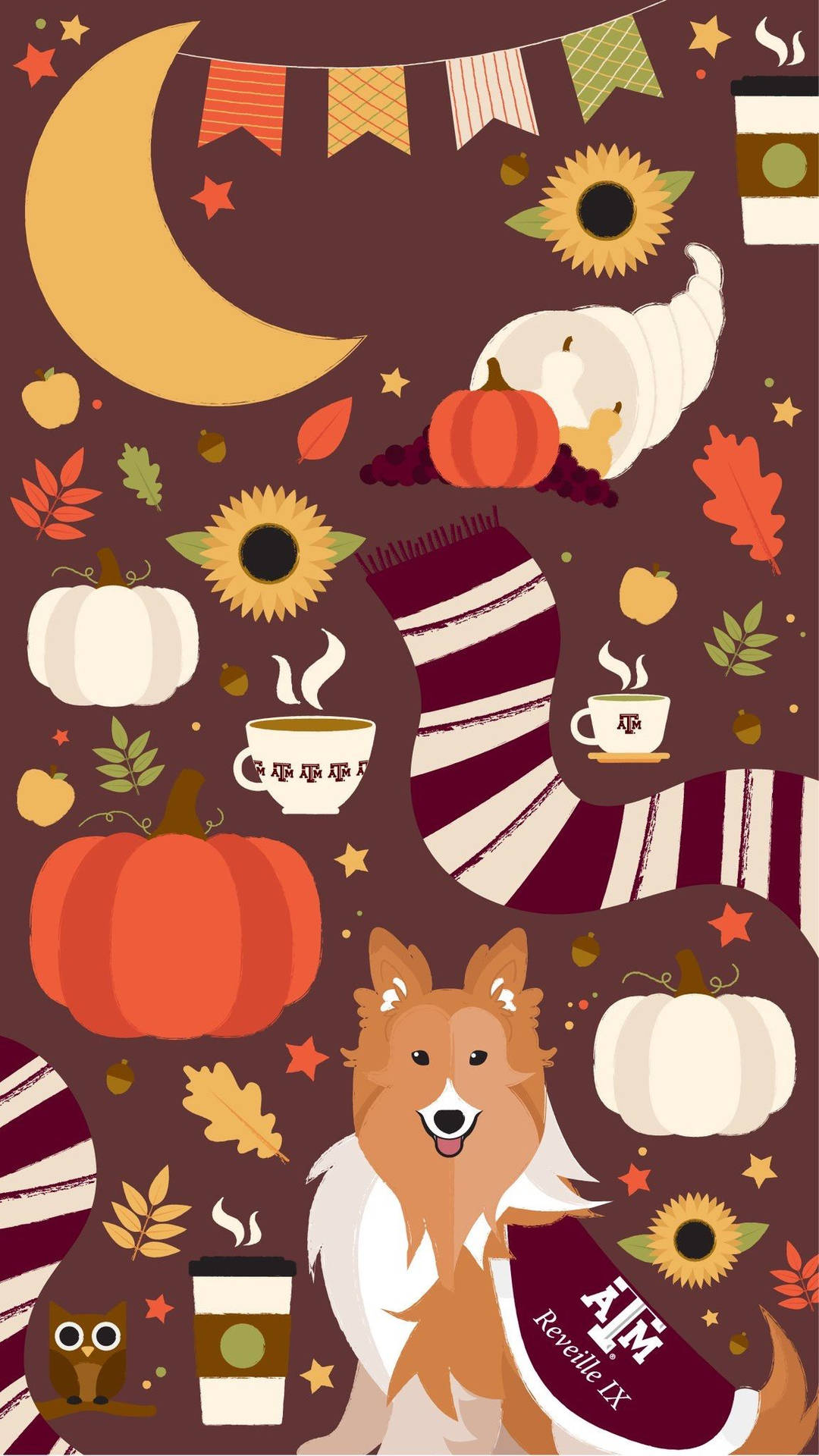 Texas Am University Autumn Stickers Background