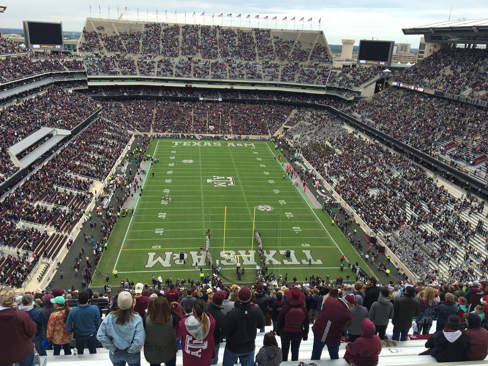 Texas Am University Full Stadium Background