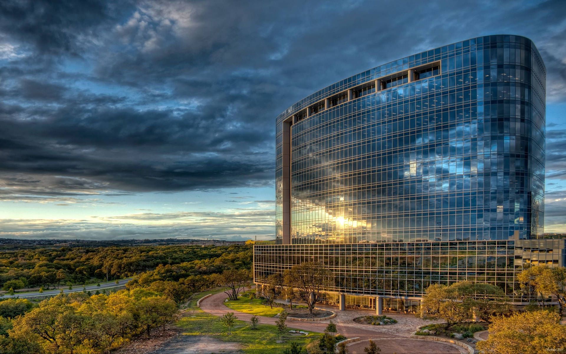 Texas Country Building Background