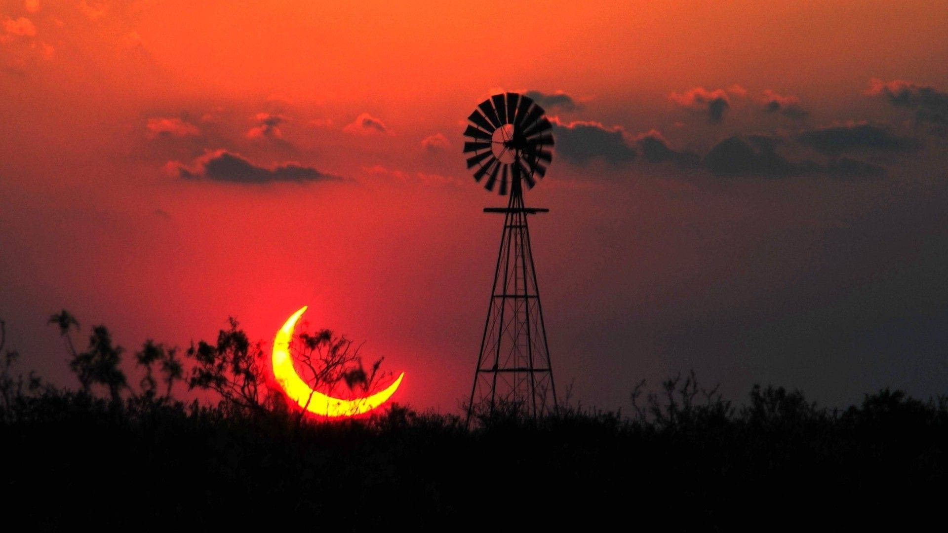 Texas Country Sunset Background